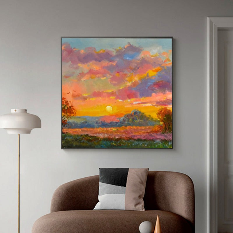 Golden Sunset, Landscape Painting Australia, Hand-painted Canvas,best wall art online,best wall art painting,best wall sculptures,best water color paintings,best watercolor art,best watercolor artists,best watercolor artists 2017,best watercolor artists 2020,best watercolor artists in the world