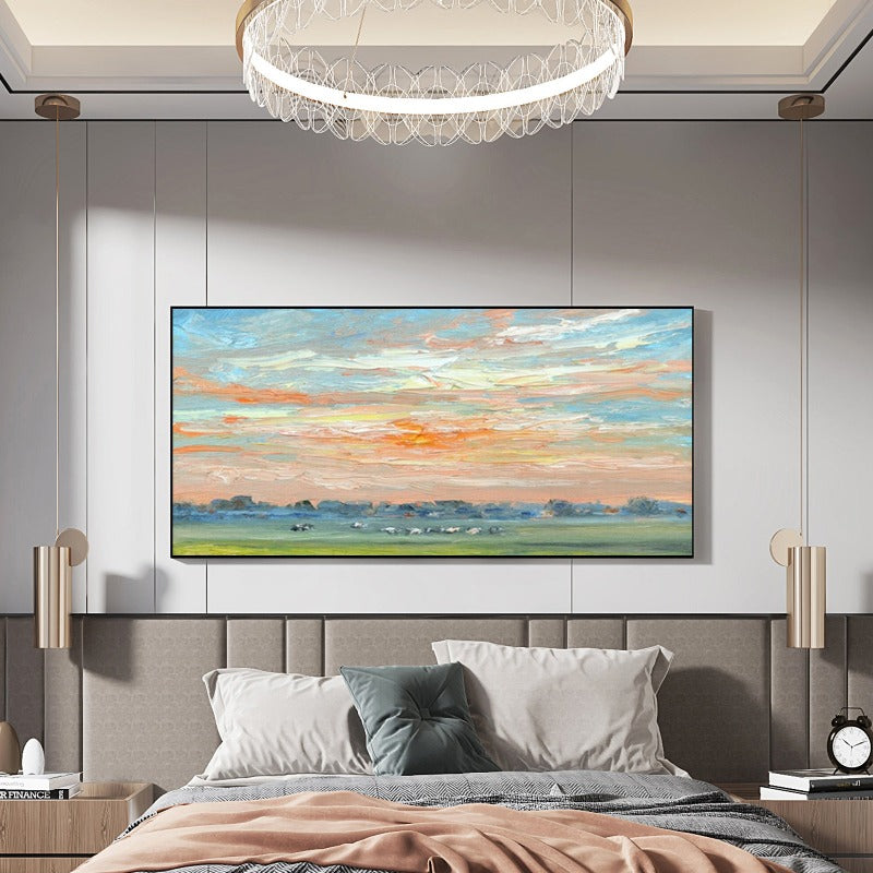 Grassland, Landscape Painting Australia, Hand-painted Canvas,best places to sell art online 2020,best places to sell art prints,best places to sell prints,best platform for artists to sell,best platform for selling art,best platform for selling art online,best platform to sell art