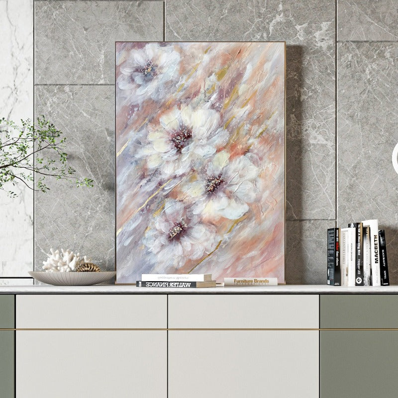 FLORAL PAINTING, WHITE FLOWER, HAND-PAINTED CANVAS,claude monet impressionism paintings,claude monet modern art style,claude monet post impressionism,claude monet short brush strokes,claude monet tate,clay artists famous,clay pottery artists,clay sculpture artists