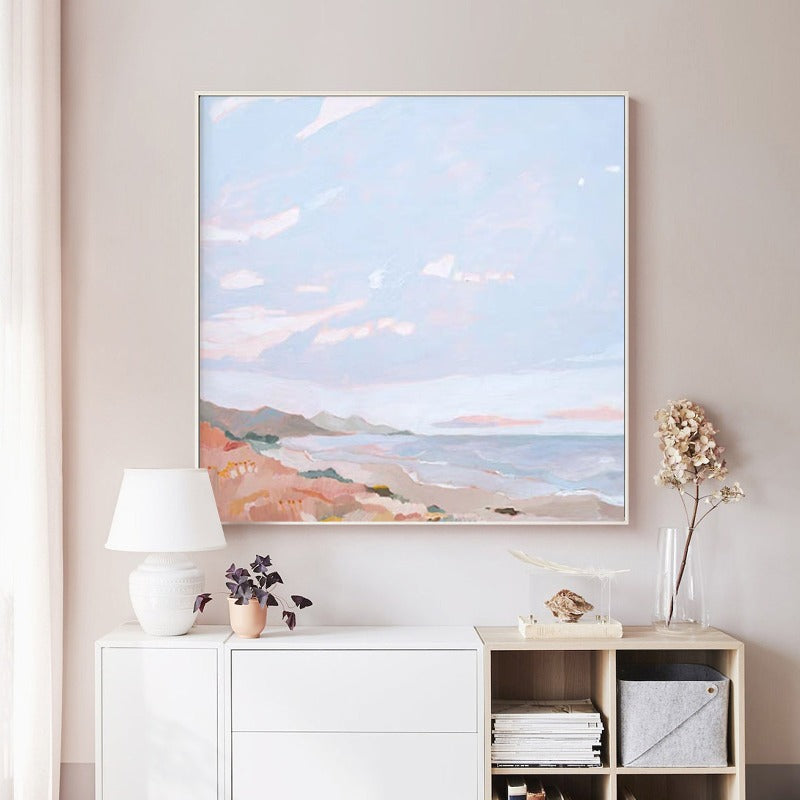 Coastal Beach, Landscape Painting Australia, Hand-painted Canvas