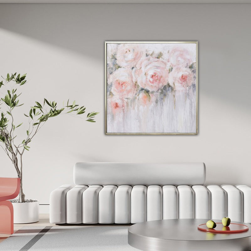 Pink Rose, Floral Painting Australia, Hand-painted Canvas,chinese contemporary art,chinese contemporary artist,chinese contemporary artists list,chinese contemporary painting,chinese contemporary sculpture,chinese female painters,chinese ink artists,chinese modern art painting