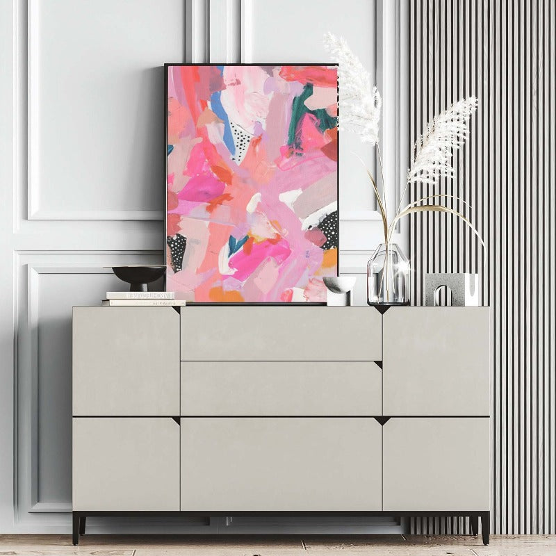 Pink Mystery, Abstract Painting Australia, Hand-painted Canvas,black and white watercolor painting,black and white watercolour,black and white with red wall art,black and yellow abstract art,black art galleries london,black art gallery near me,black art gallery online,black art studios