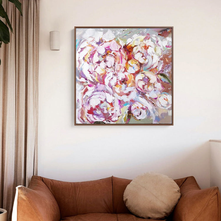 Pink Flower, Floral Painting Australia, Hand-painted Canvas,china contemporary art,china contemporary artist,chinese art contemporary,chinese art gallery singapore,chinese artist,chinese artist contemporary,chinese artist famous,chinese artists,chinese ceramic artists,chinese contemporary