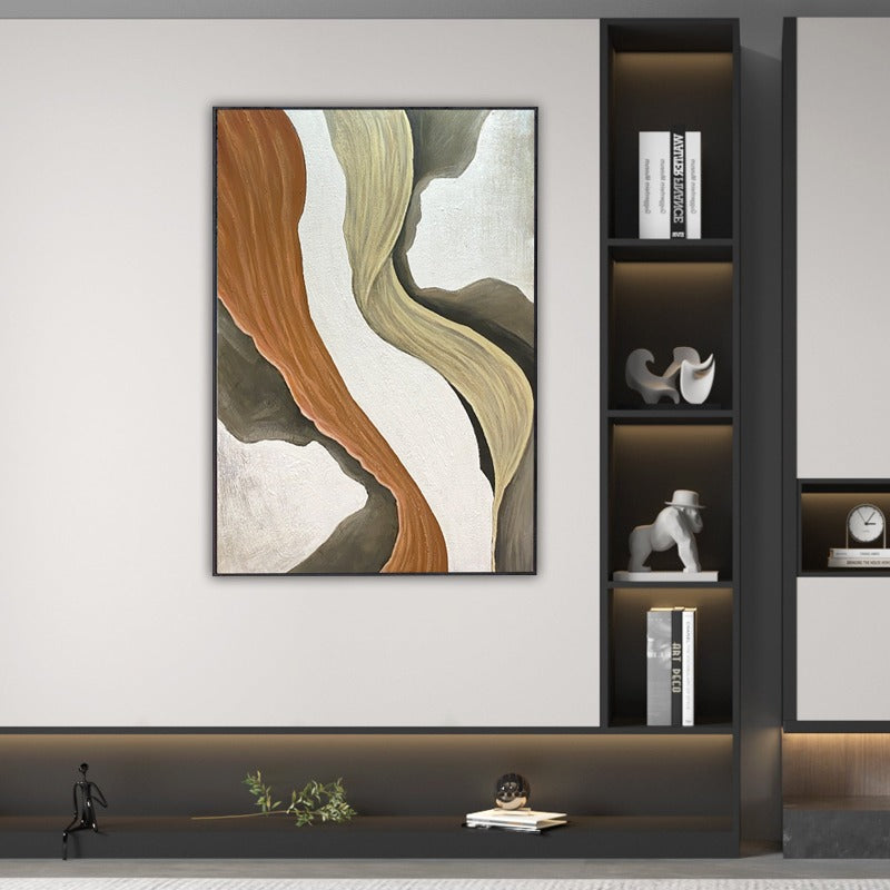 Tan and Grey Wave, Minimalist Painting Australia, Hand-painted Canvas,art on a wall,art on consignment near me,art on sale,art online australia,art online exhibition,art online sites,art online uk