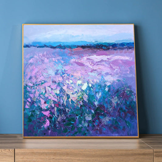 Lavender Land, Landscape Painting Australia, Hand-painted Canvas,best online platform to sell art,best online shop for artists,best original art websites,best paint for impressionism,best painters 2020,best painting artists 2020,best painting selling website,best painting sites