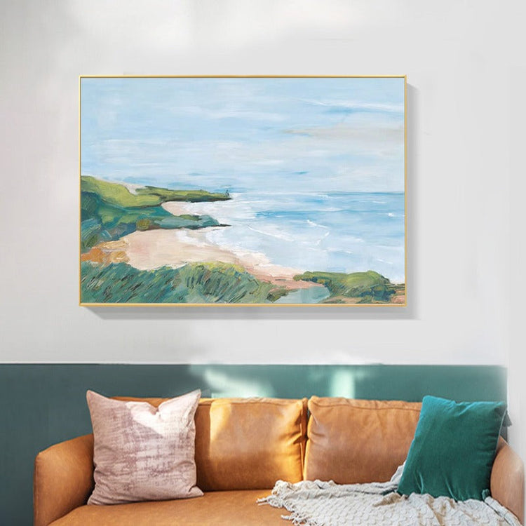 Costal Beach, Landscape Painting Australia, Hand-painted Canvas