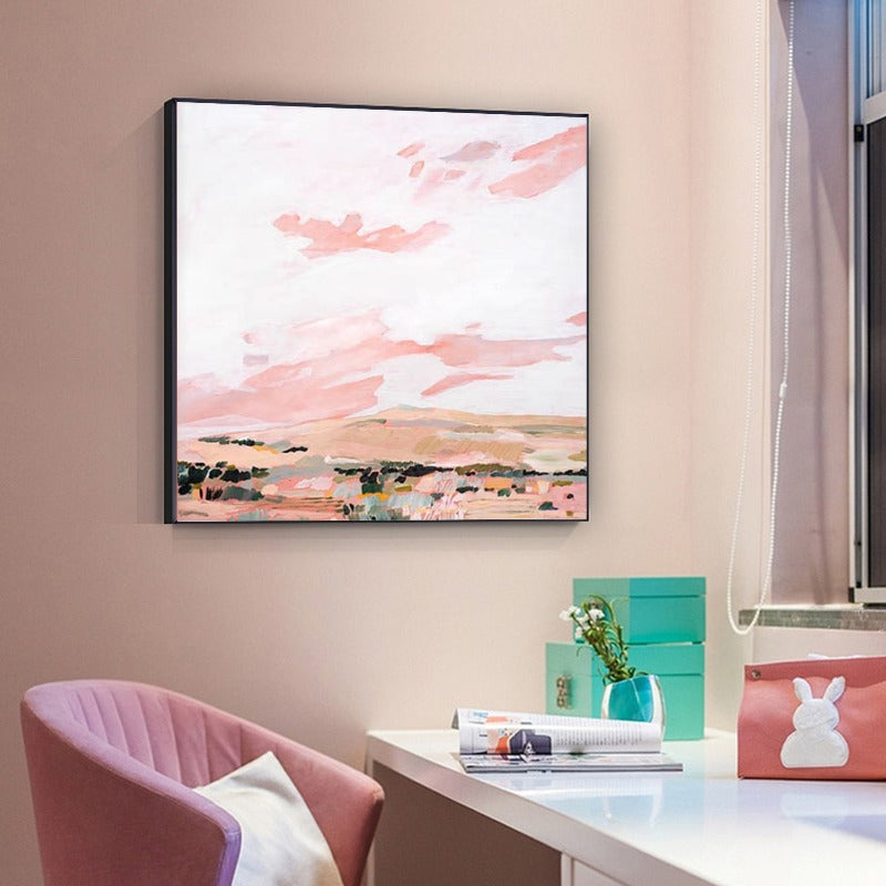 LANDSCAPE PAINTING, PINK SUNSET, HAND-PAINTED CANVAS Pink Sunset, Landscape Painting Australia, Hand-painted Canvas,best contemporary art galleries london,best contemporary art websites,best contemporary artists 2020