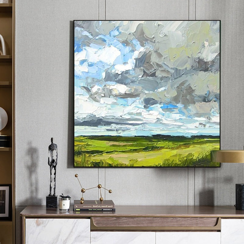 Captivating Grassland Landscape Painting – EKM Art Studio