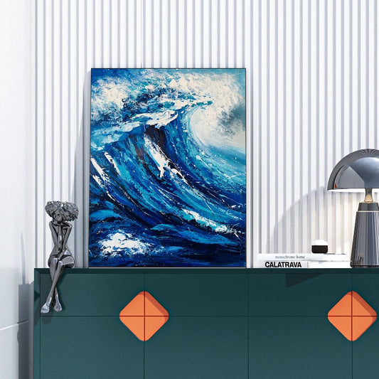 The Waves, Landscape Painting Australia, Hand-painted Canvas,best abstract paintings 2020,best abstract paintings in the world,best abstract paintings of all time,best abstract photographers