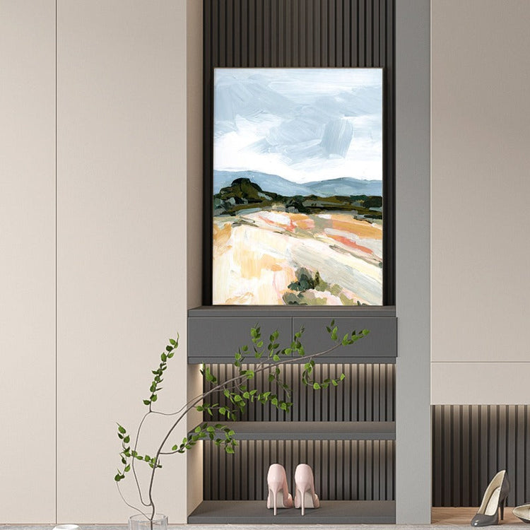 Grey Sky, Landscape Painting Australia, Hand-painted Canvas