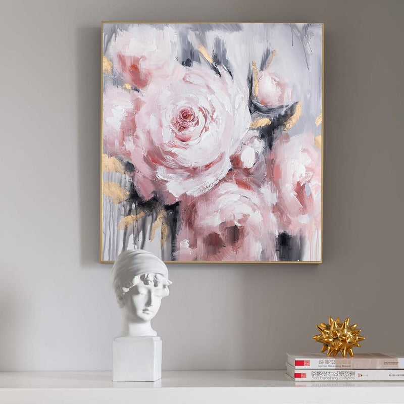 The Pink Rose, Floral Painting Australia, Hand-painted Canvas,art in virtual reality,,art institutions in the philippines,art investment uk,art issue,art kuala lumpur