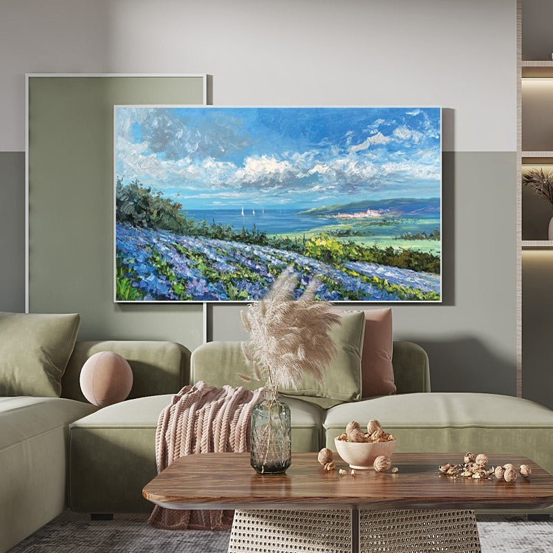 Lavender Land, Landscape Painting Australia, Hand-painted Canvas,best online art selling sites,best online art websites,best online canvas art,best online galleries,best online galleries for emerging artists,best online galleries to sell art,best online places to sell art