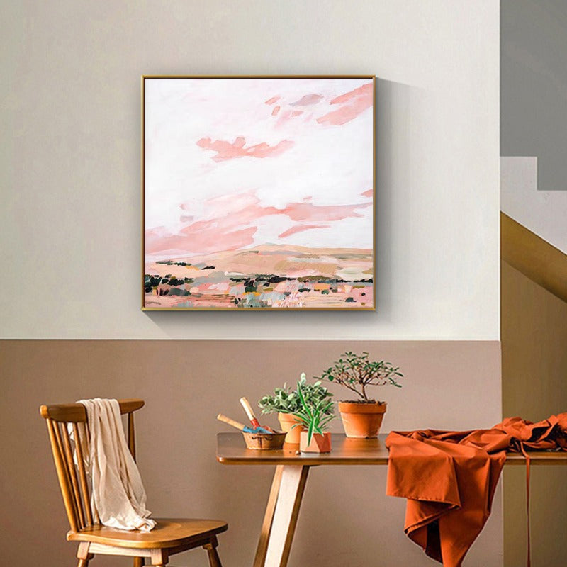 LANDSCAPE PAINTING, PINK SUNSET, HAND-PAINTED CANVAS Pink Sunset, Landscape Painting Australia, Hand-painted Canvas,best contemporary art galleries london,best contemporary art websites,best contemporary artists 2020