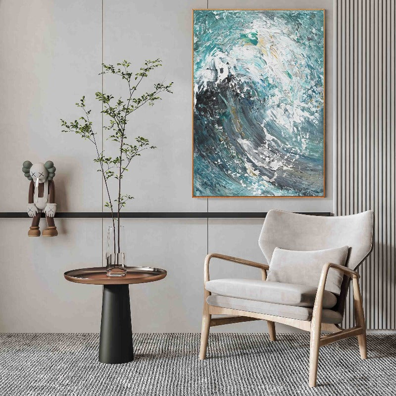 Sea Wave, Landscapes Painting Australia, Hand-painted Canvas,artist of impressionism art,artist of impressionism era,artist of surrealism,artist original paintings for sale,artist painting landscape