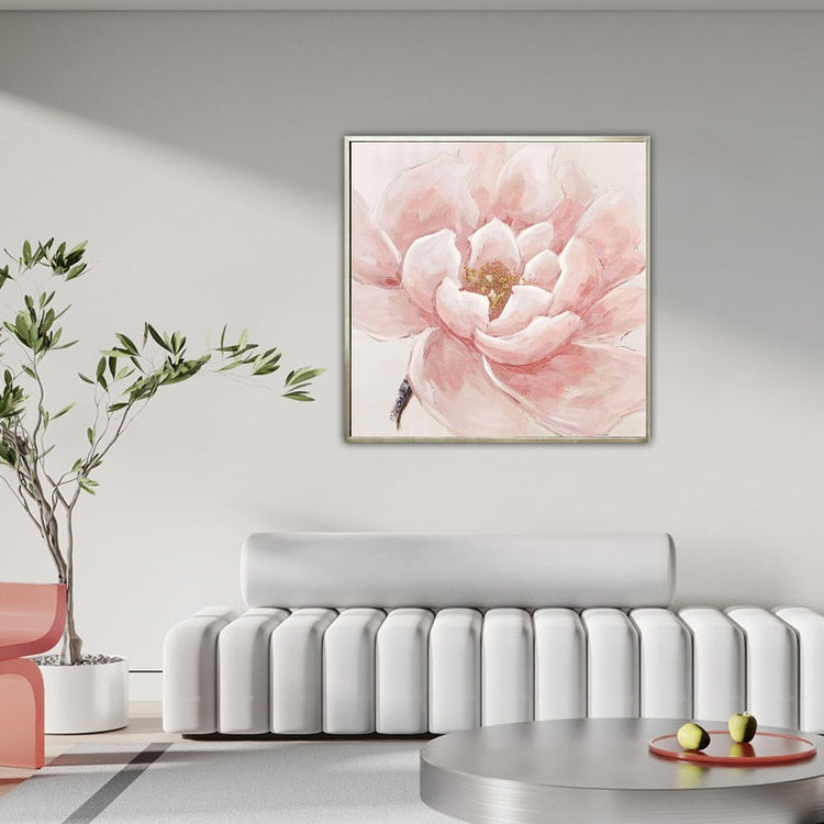 Pink Rose, Floral Painting Australia, Hand-painted Canvas,artwork glasgow,artwork impressionism,artwork in contemporary art,artwork in gallery,,artwork in impressionism