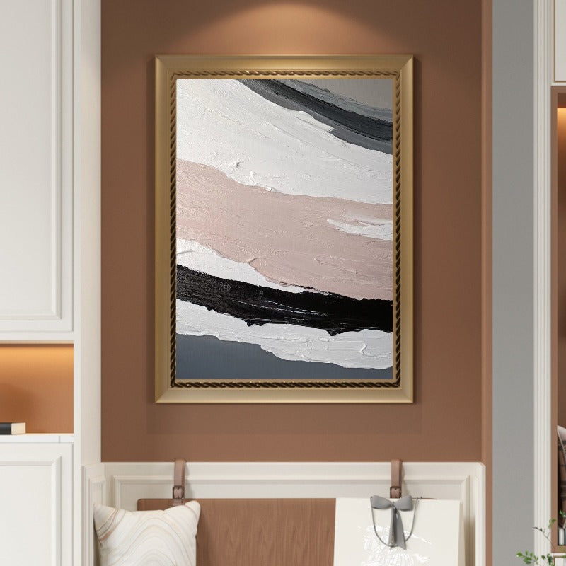 Pink Wave, Minimalist Painting Australia, Hand-painted Canvas,artwork websites for artists,artwork with black frame,,artwork work,artworks and its meaning,artworks in museum