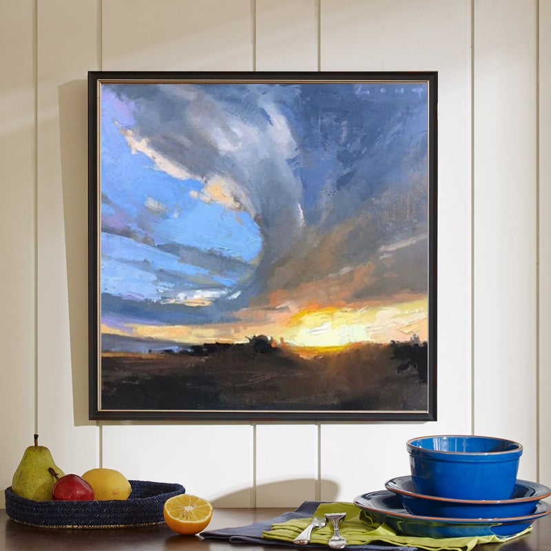 Sunset on the Land B, Landscape Painting Australia, Hand-painted Canvas,best art residencies,best art residencies in the world,best art residency programs,best art sale websites