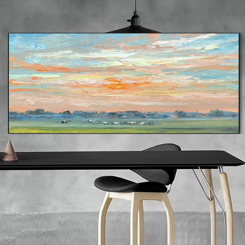 Grassland, Landscape Painting Australia, Hand-painted Canvas,best places to sell art online 2020,best places to sell art prints,best places to sell prints,best platform for artists to sell,best platform for selling art,best platform for selling art online,best platform to sell art