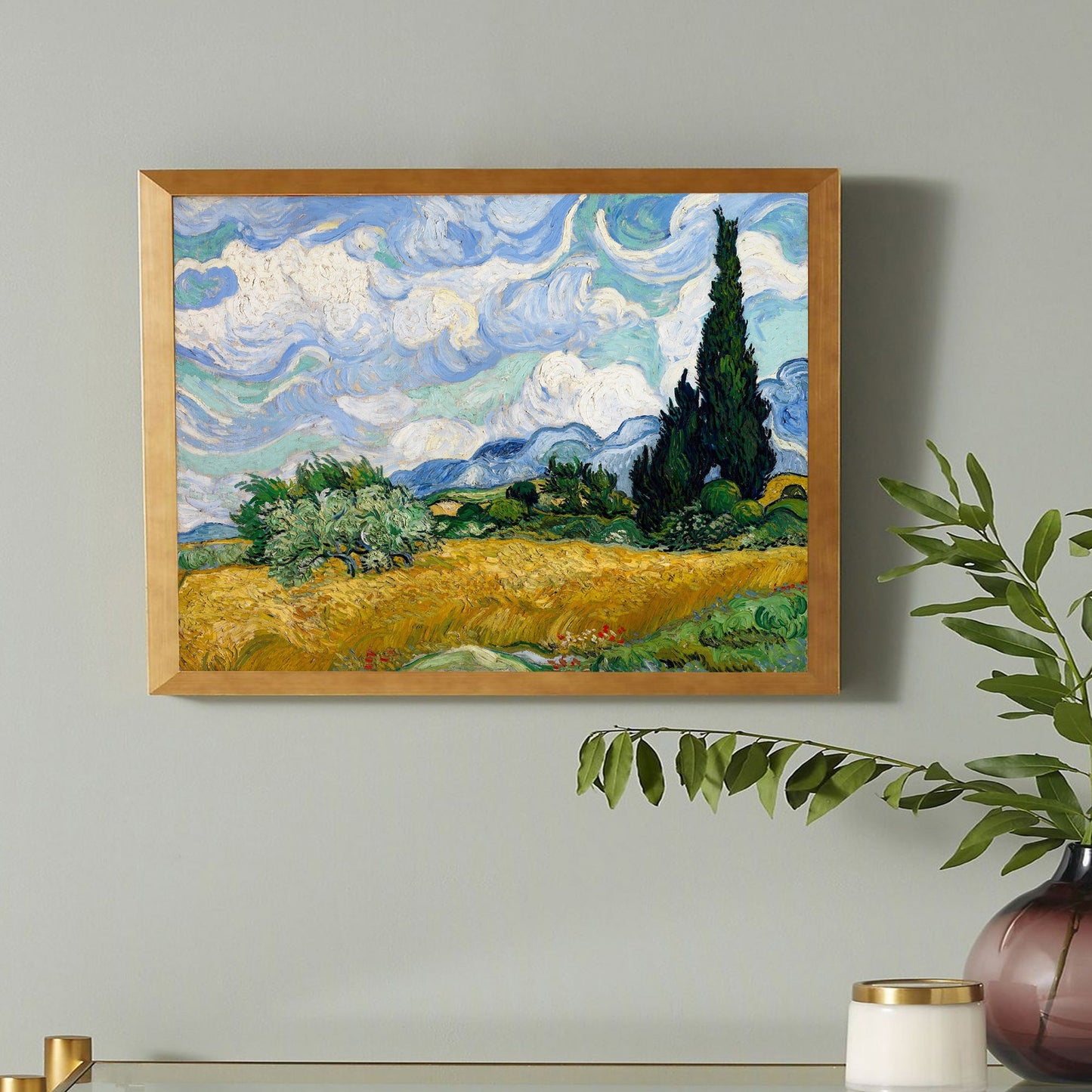 Wheat Field with Cypresses, Vincent Van Gogh