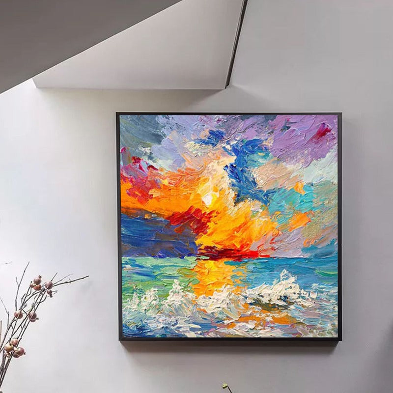 Golden Sunset, Landscape Painting Australia, Hand-painted Canvas,best watercolor painting in the world,best watercolor paintings ever,best watercolor pictures,best watercolour artists,best way to frame art,best way to sell art online 2020,best way to sell art online uk,best way to sell artwork online