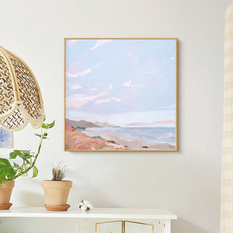 Coastal Beach, Landscape Painting Australia, Hand-painted Canvas