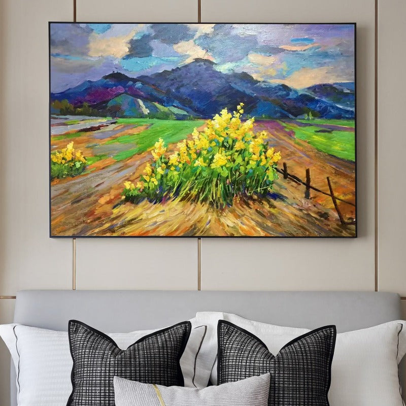 Roadside Flower, Landscape Painting Australia, Hand-painted Canvas,best charcoal sketches ,best chinese photographers,best contemporary abstract artists,best contemporary abstract painters