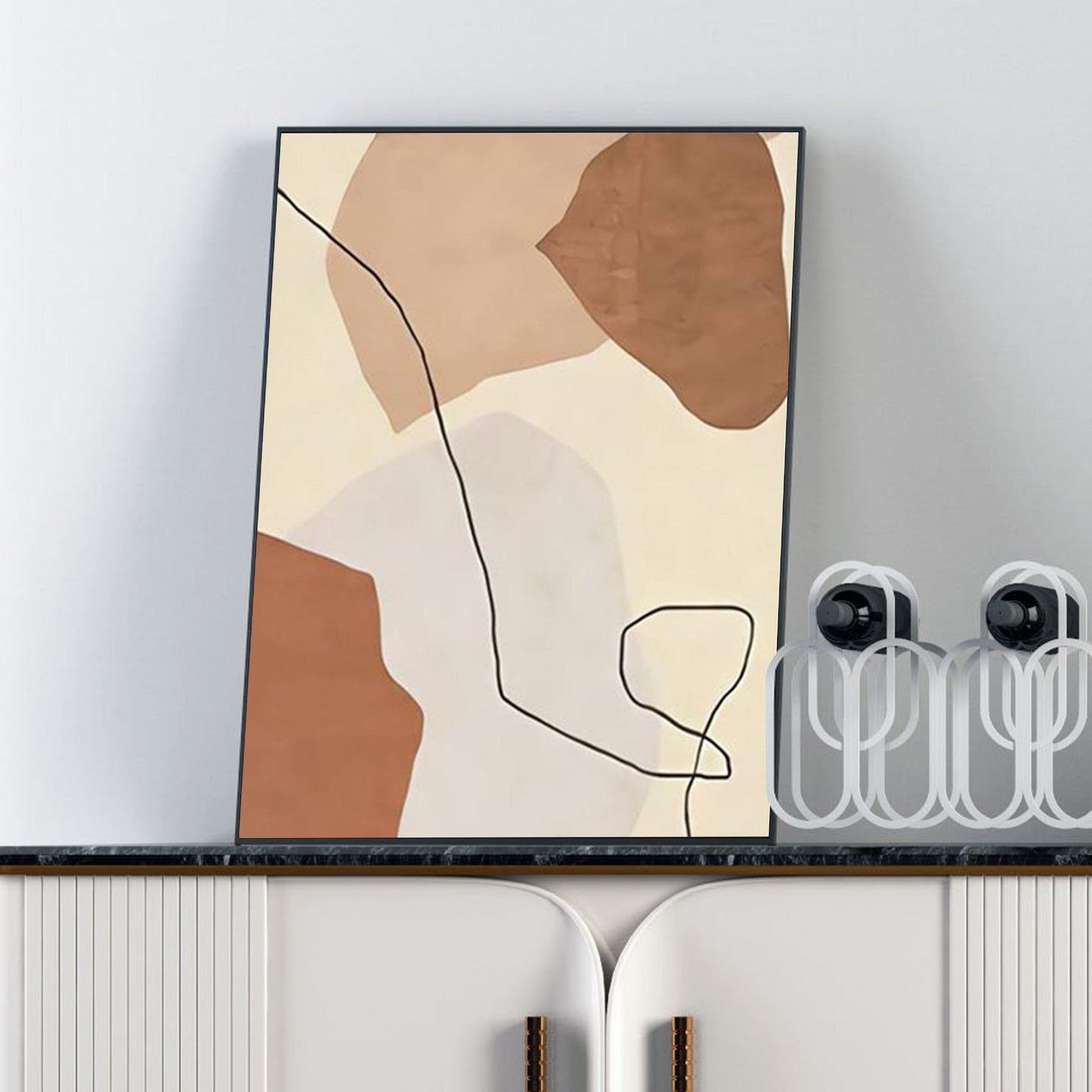 Line Art With Beige Background, Minimalist Painting Australia, Hand-painted Canvas,barbara hepworth st ives,barbara hepworth statues,barbara hepworth style,barbara hepworth tate,barbara hepworth tate britain