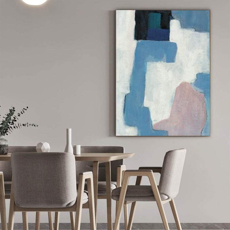 Navy Shaped, Abstract Painting Australia, Hand-painted Canvas,artwork made by contemporary artist,,artwork malaysia,artwork marketplace,artwork of a contemporary artist