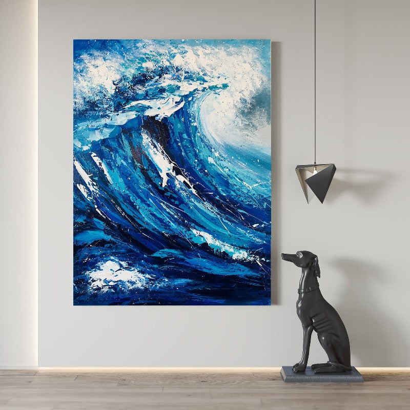 The Waves, Landscape Painting Australia, Hand-painted Canvas,best abstract paintings 2020,best abstract paintings in the world,best abstract paintings of all time,best abstract photographers