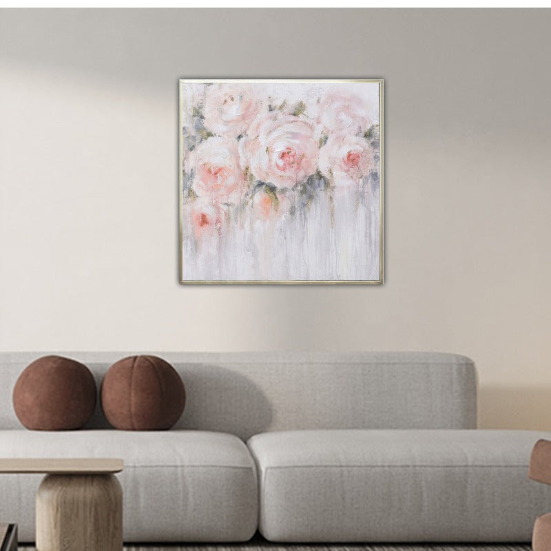 Pink Rose, Floral Painting Australia, Hand-painted Canvas,chinese contemporary art,chinese contemporary artist,chinese contemporary artists list,chinese contemporary painting,chinese contemporary sculpture,chinese female painters,chinese ink artists,chinese modern art painting