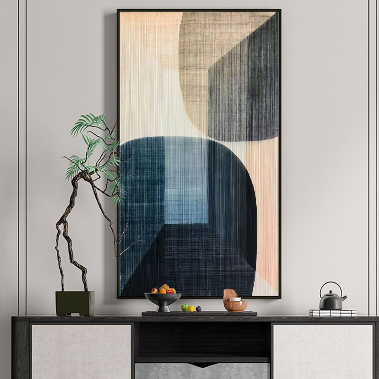 Navy Blue Minimalist Painting Australia, Hand-painted Canvas,artling singapore,artlink singapore,arts and impressionism,arts artists artwork,arts in manila