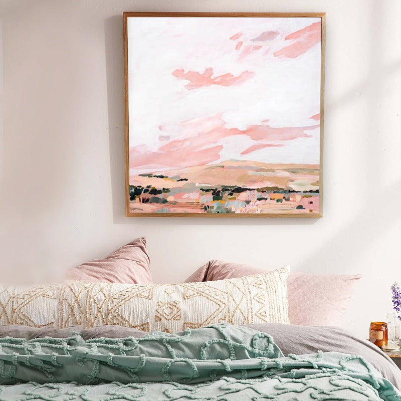 LANDSCAPE PAINTING, PINK SUNSET, HAND-PAINTED CANVAS Pink Sunset, Landscape Painting Australia, Hand-painted Canvas,best contemporary art galleries london,best contemporary art websites,best contemporary artists 2020