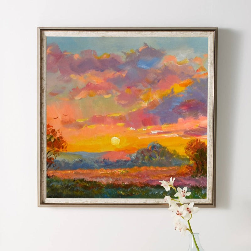 Golden Sunset, Landscape Painting Australia, Hand-painted Canvas,best wall art online,best wall art painting,best wall sculptures,best water color paintings,best watercolor art,best watercolor artists,best watercolor artists 2017,best watercolor artists 2020,best watercolor artists in the world