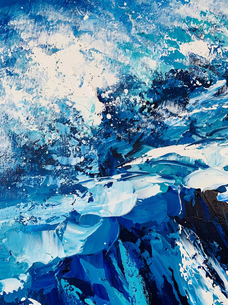 The Waves, Landscape Painting Australia, Hand-painted Canvas,best abstract paintings 2020,best abstract paintings in the world,best abstract paintings of all time,best abstract photographers