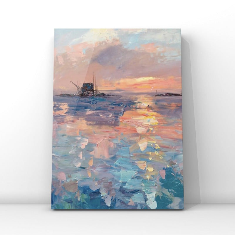 Sunset, Landscape Painting Australia, Hand-painted Canvas,best art galleries for emerging artists,best art galleries in la,best art galleries in usa,best art gallery apps