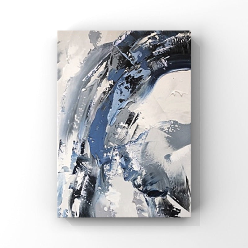 ABSTRACT PAINTING, ATMOSPHERE, HAND-PAINTED CANVAS