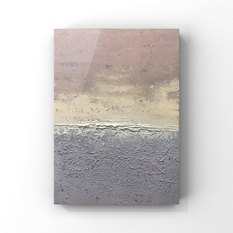 MINIMALIST PAINTING, SEA LEVEL, HAND-PAINTED CANVAS