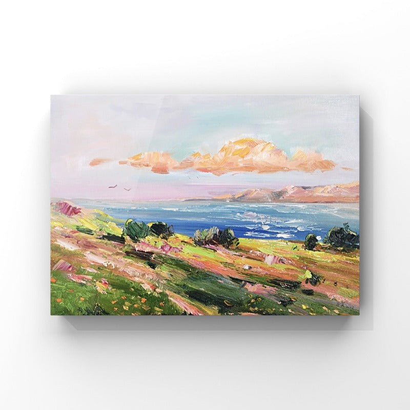 Sunset Coastal, Landscape Painting Australia, Hand-painted Canvas,best artist to invest in,best artists 2020 painting,best arts websites,best artwork 2020,best artwork to invest in