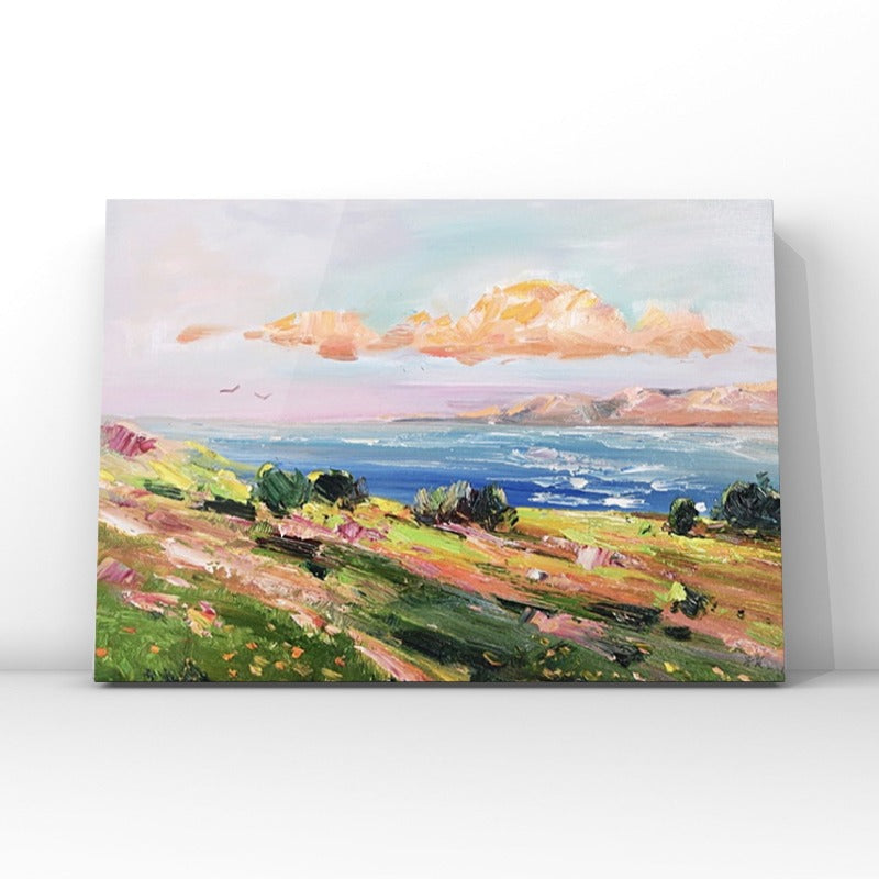 Sunset Coastal, Landscape Painting Australia, Hand-painted Canvas,best artist to invest in,best artists 2020 painting,best arts websites,best artwork 2020,best artwork to invest in