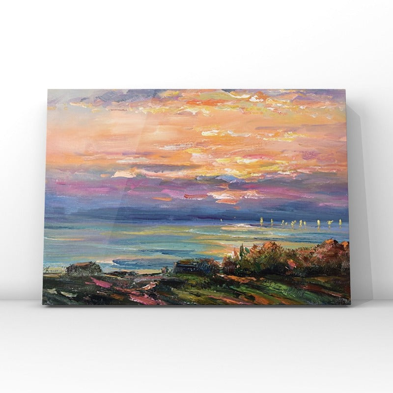 Coastal View, Landscape Painting Australia, Hand-painted Canvas