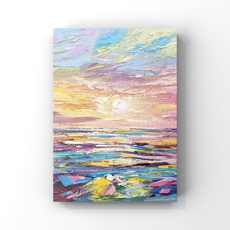 Colorful Sunset, Landscape Painting Australia, Hand-painted Canvas