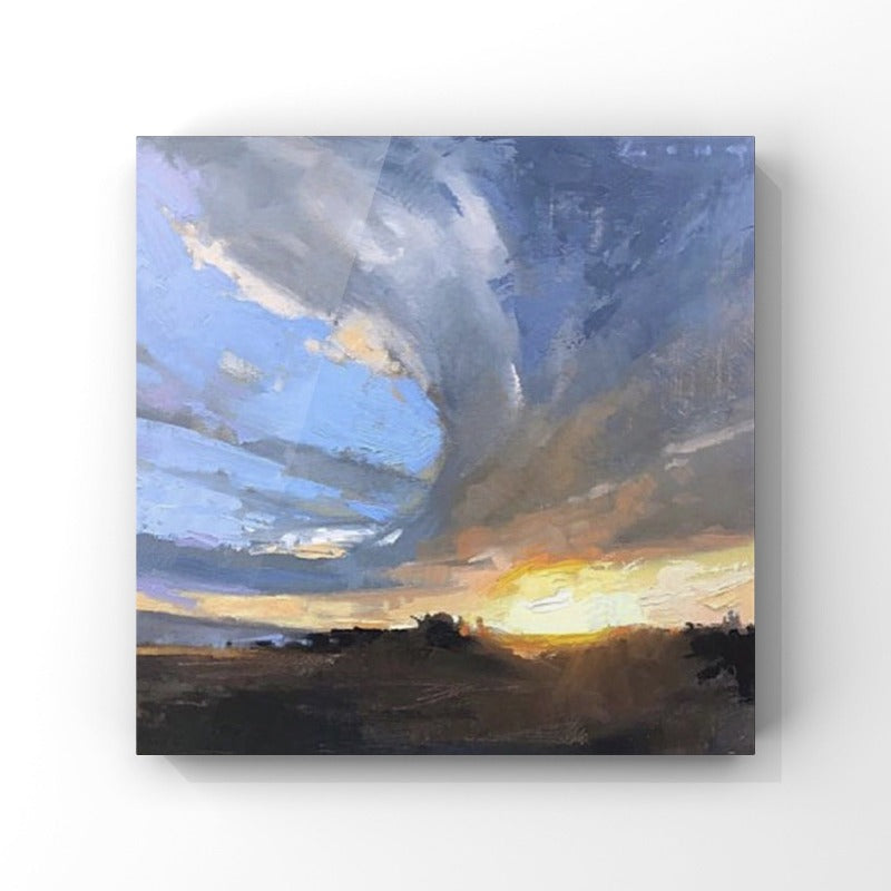 Sunset on the Land B, Landscape Painting Australia, Hand-painted Canvas,best art residencies,best art residencies in the world,best art residency programs,best art sale websites