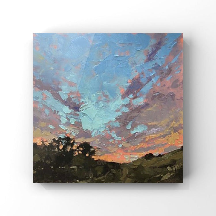 Sunset on the Land, Landscape Painting Australia, Hand-painted Canvas,best art gallery in singapore,best art gallery near me,best art gallery websites,best art investments 2020