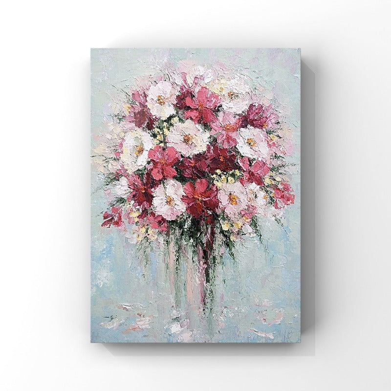 PAINTING ART ABSTRACT BRUNCH OF FLOWER B, HAND-PAINTED CANVAS, FLORAL PAINTING | OIL PAINTINGS