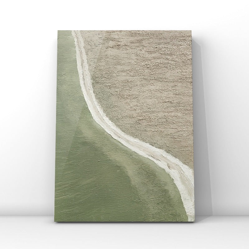 Green Wave, Minimalist Painting Australia, Hand-painted Canvas,attractive pencil drawing,aua abstract,auction my art,auction your art,audrey hepworth,auerbach art