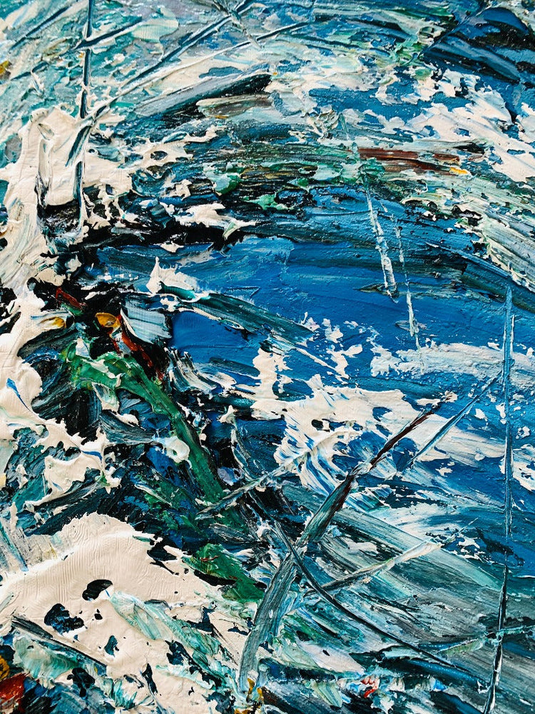Set of 3 Impasto-abstract Painting Australia, The Tempest, Hand-painted Canvas,art with painting,art with small dots,art work by vincent van gogh,art work london,art work of vincent van gogh