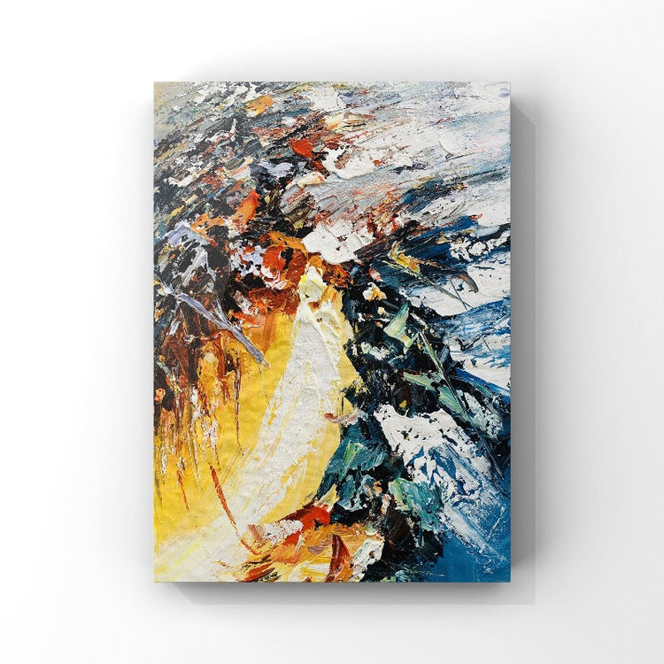 The Eruption, Impasto-abstract Painting Australia, Hand-painted Canvas
