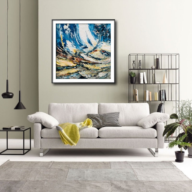 Collision, Impasto-abstract Painting Australia, Hand-painted Canvas