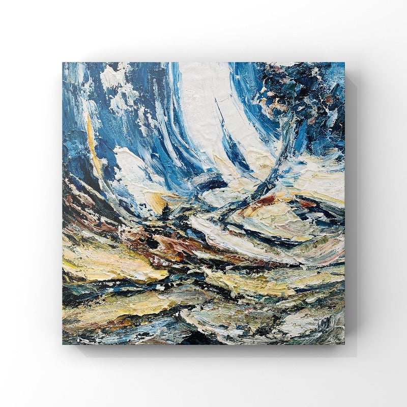 Collision, Impasto-abstract Painting Australia, Hand-painted Canvas