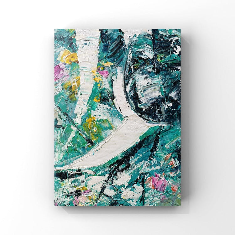The Firework, Impasto-abstract Painting Australia, Hand-painted Canvas
